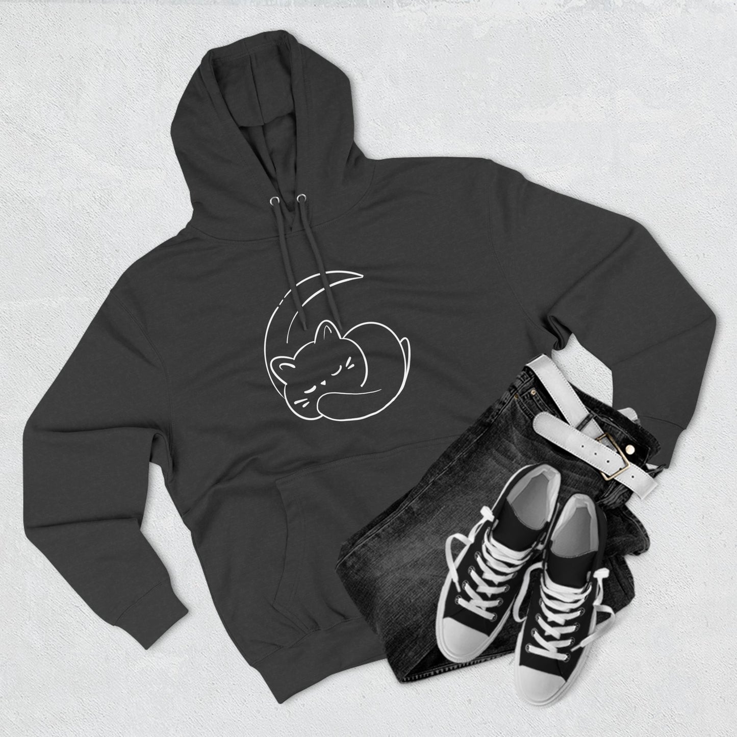 Crescent Moon Cat Hoodie